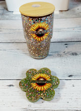 Load image into Gallery viewer, 4oz Snowglobe Shot Glass And Cosater Set